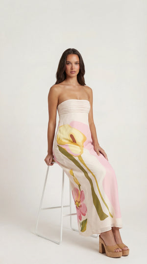 Cut Out Midi Dress Femme Hadley