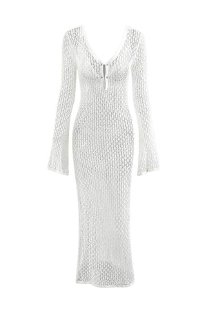 Alina V-neck Knit Cut-out Maxi Dress