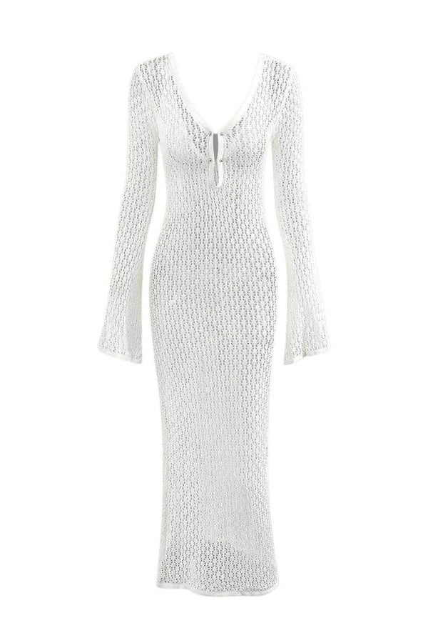 Alina V-neck Knit Cut-out Maxi Dress