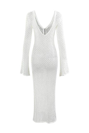 Alina V-neck Knit Cut-out Maxi Dress