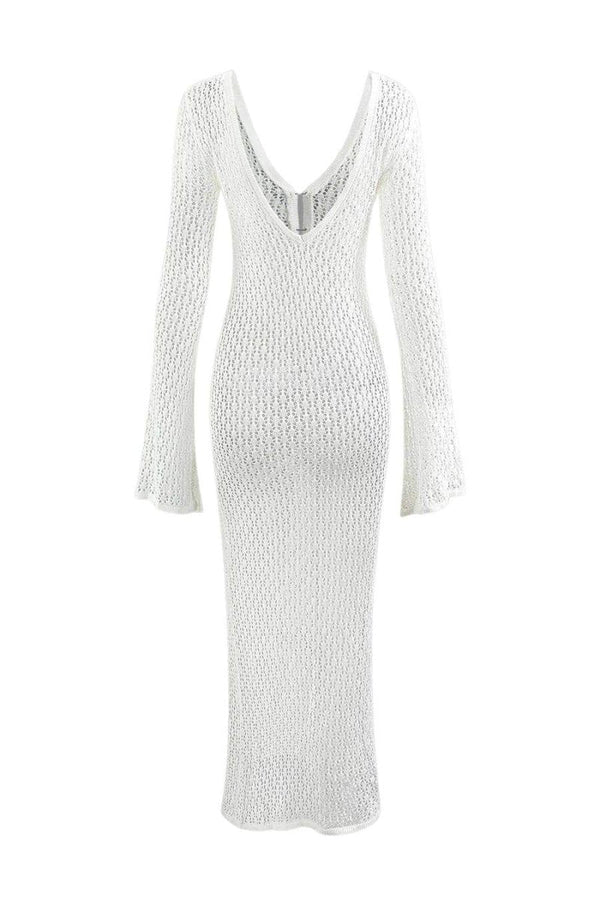 Alina V-neck Knit Cut-out Maxi Dress