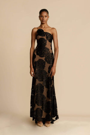 Amara One-Shoulder Floral Maxi Dress