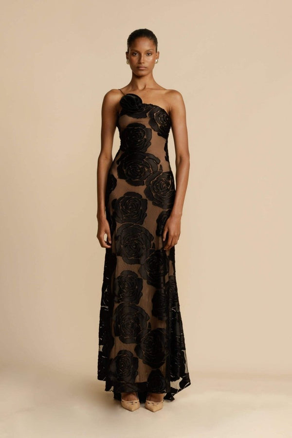 Amara One-Shoulder Floral Maxi Dress