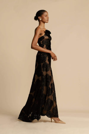 Amara One-Shoulder Floral Maxi Dress