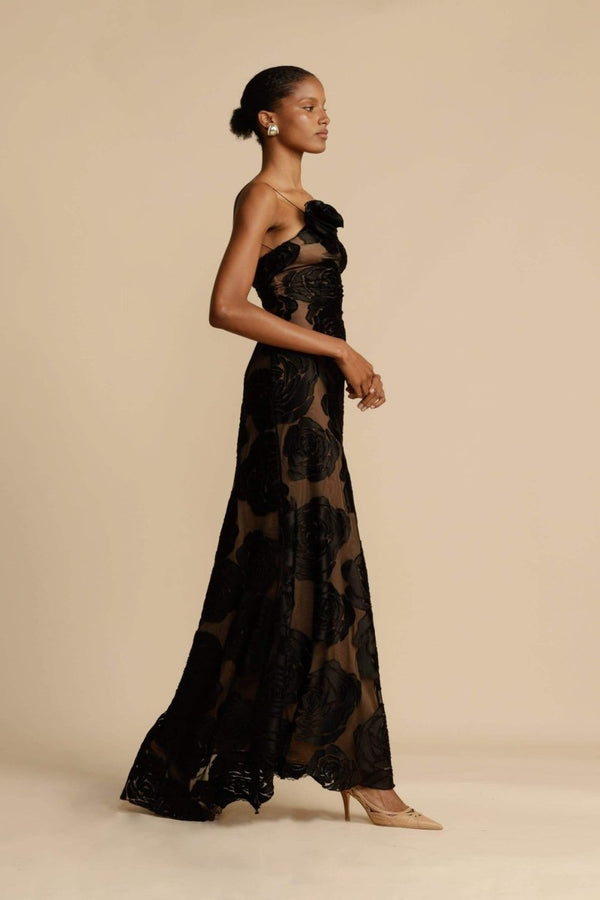 Amara One-Shoulder Floral Maxi Dress