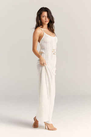 Floral Cut-out Crochet Maxi Dress