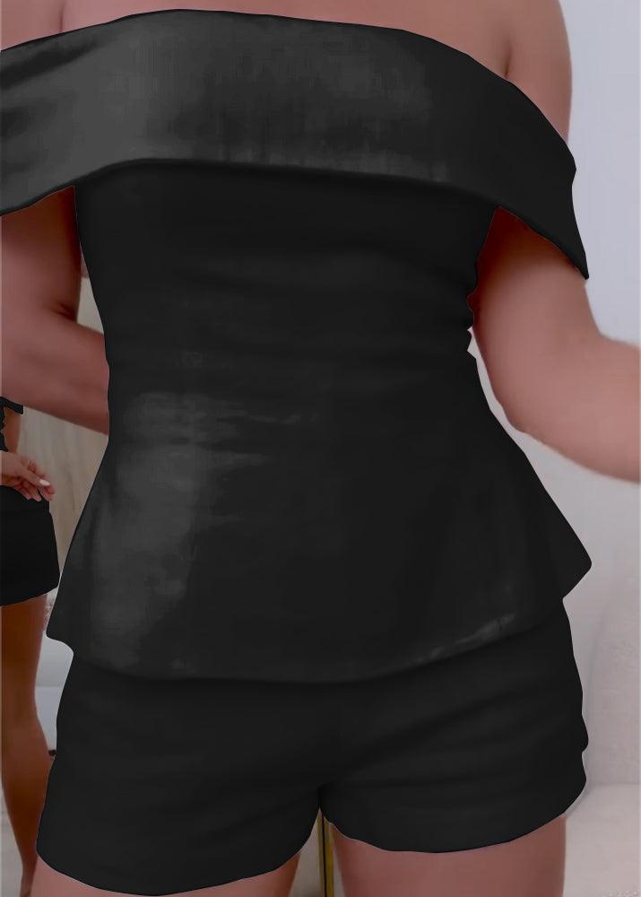 Amara linen set in black