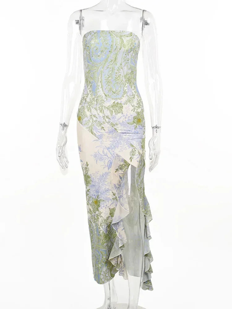 Ninna Amara ruched midi dress in an alternate colourway
