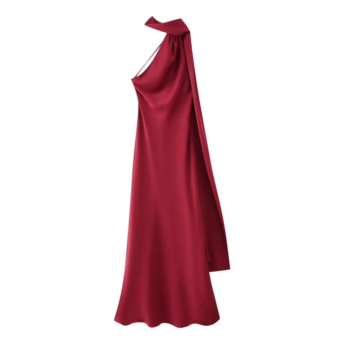 Amber Glow satin maxi dress in an alternate colourway