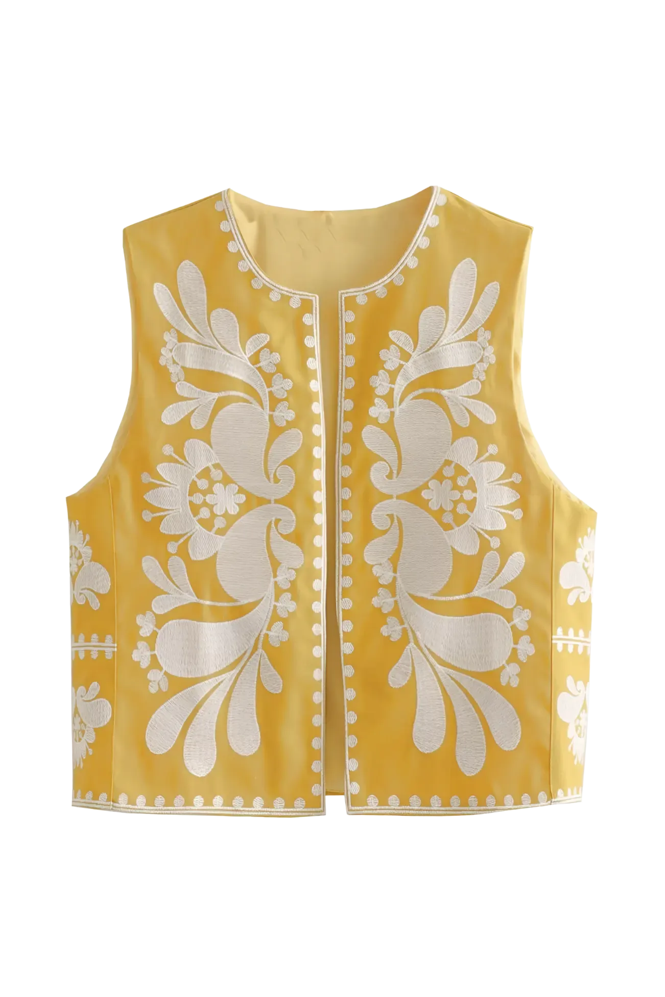 Back view of the Arinne embroidered waistcoat vest