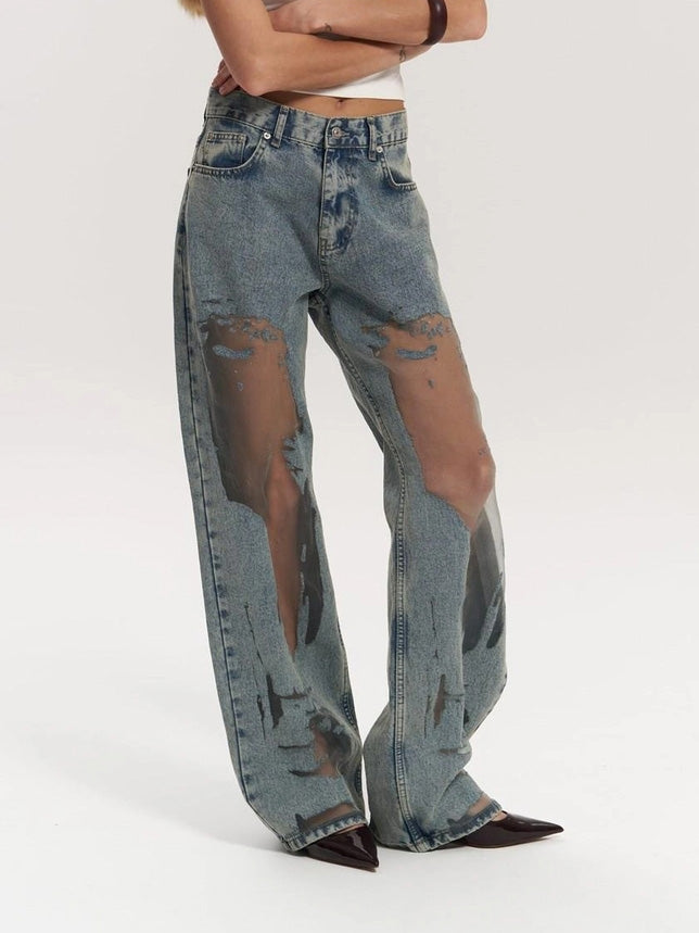 Ayla Illusion jeans shown on a model