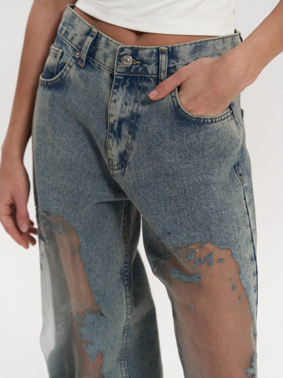Back view of the Ayla Illusion jeans