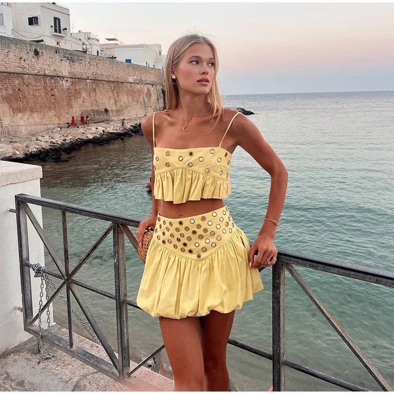 Capri set shown on a model