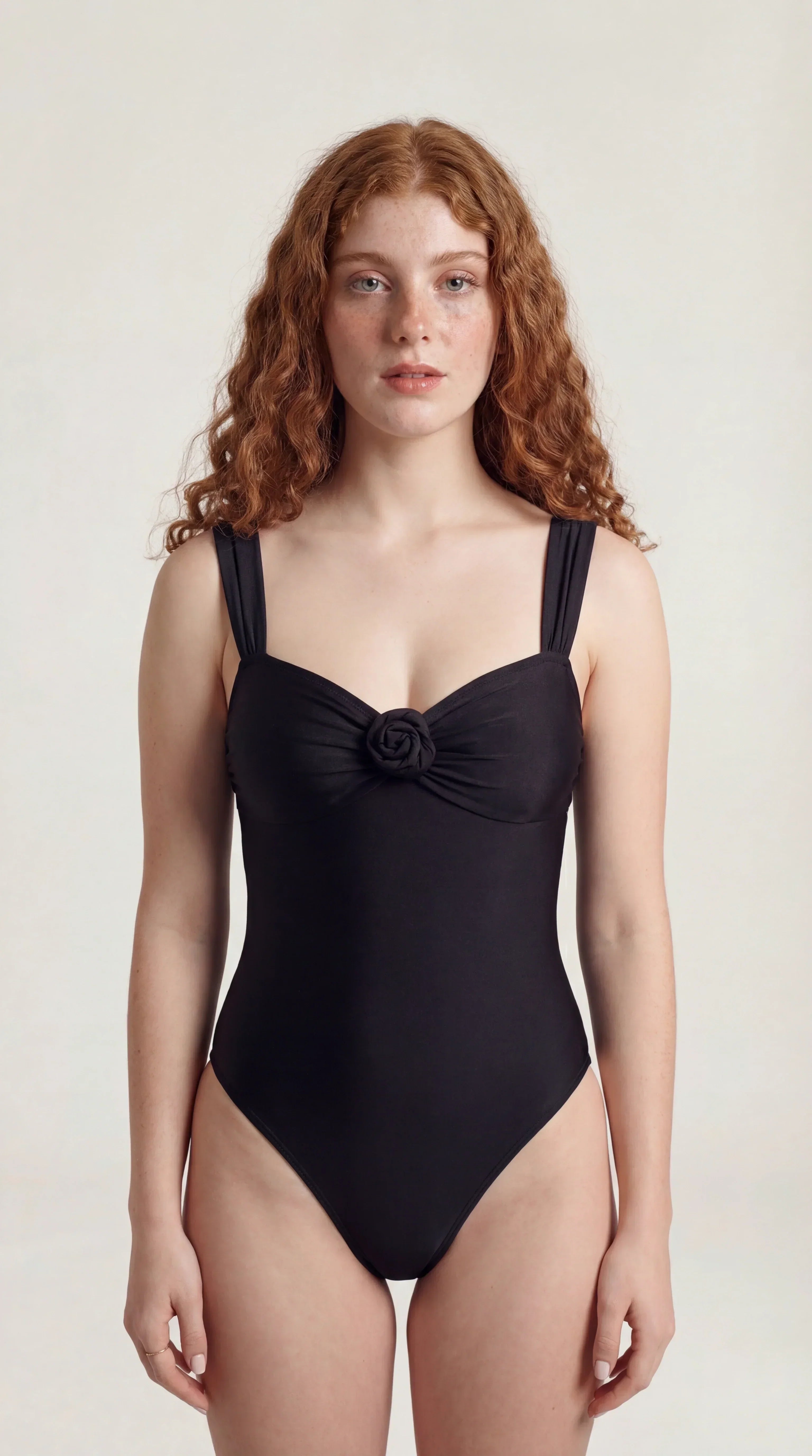 Close-up of the halter neckline on the Ninna Daniela bodysuit