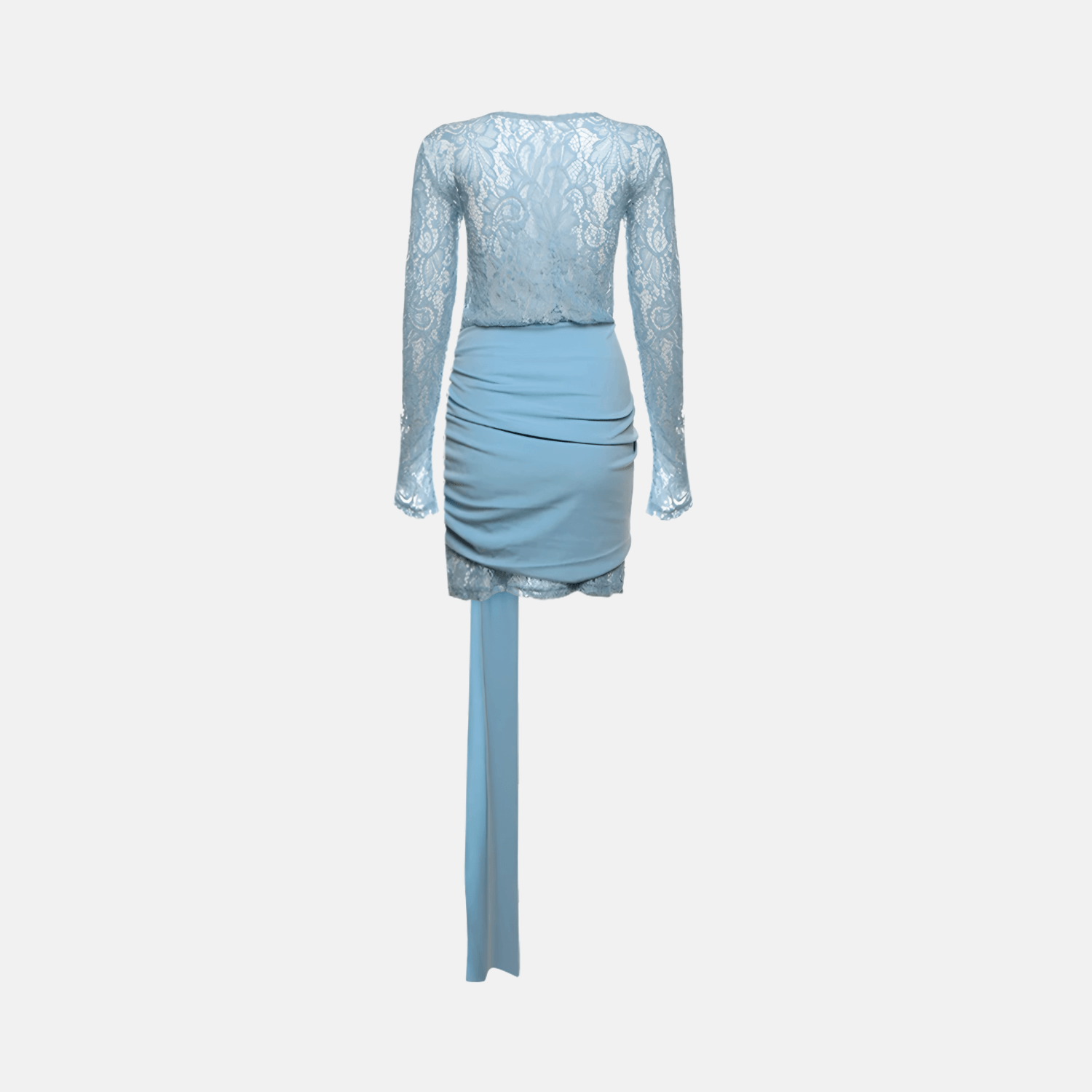 Sheer lace sleeve detail on the Livia mini dress