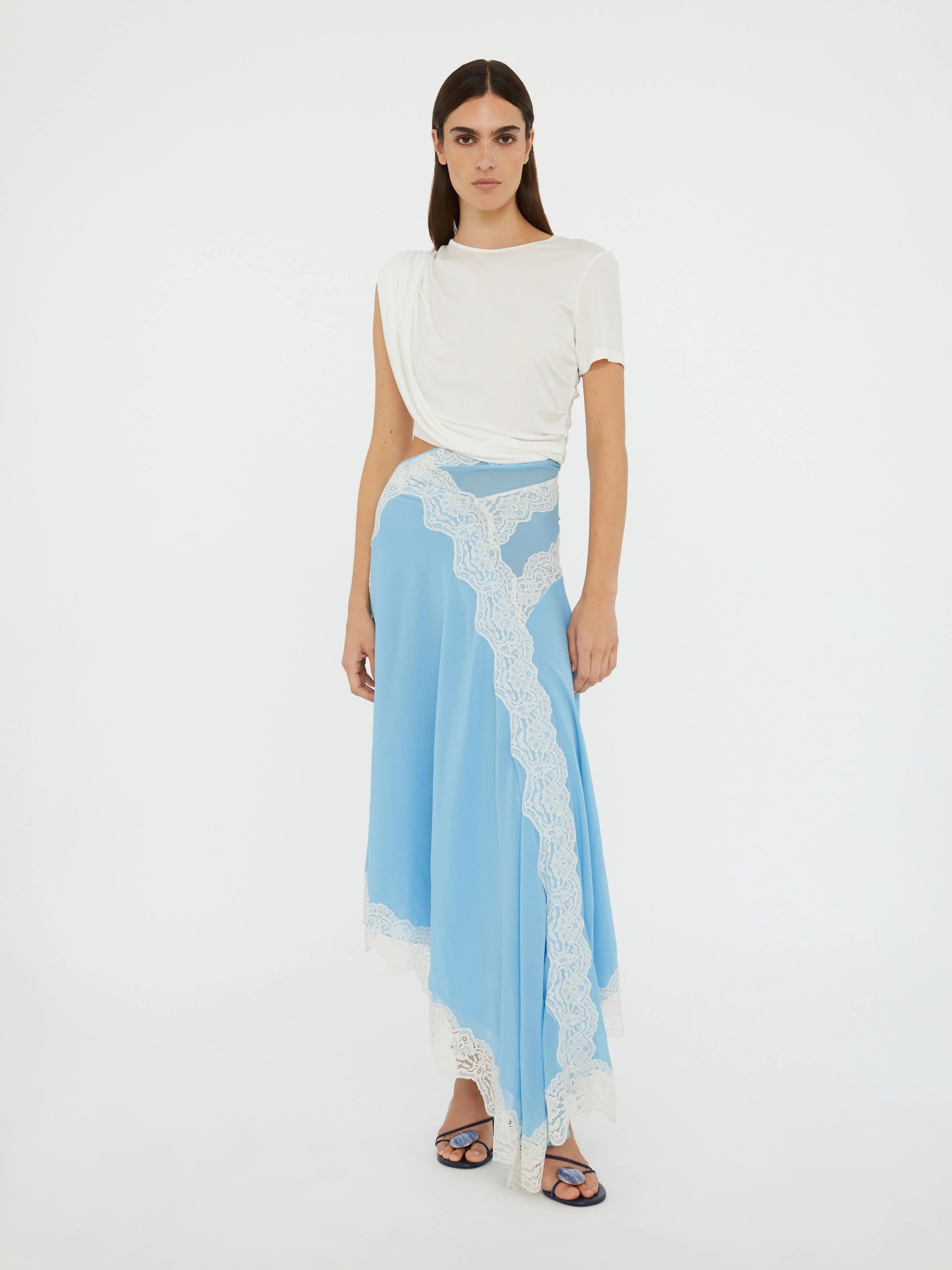 Twist and Lace midi dress styled for evening