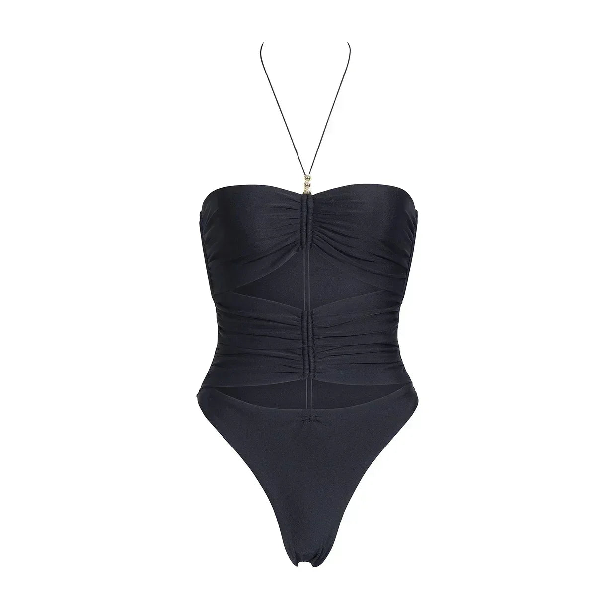 Ninna Yvonne pink bodysuit shown at the beach