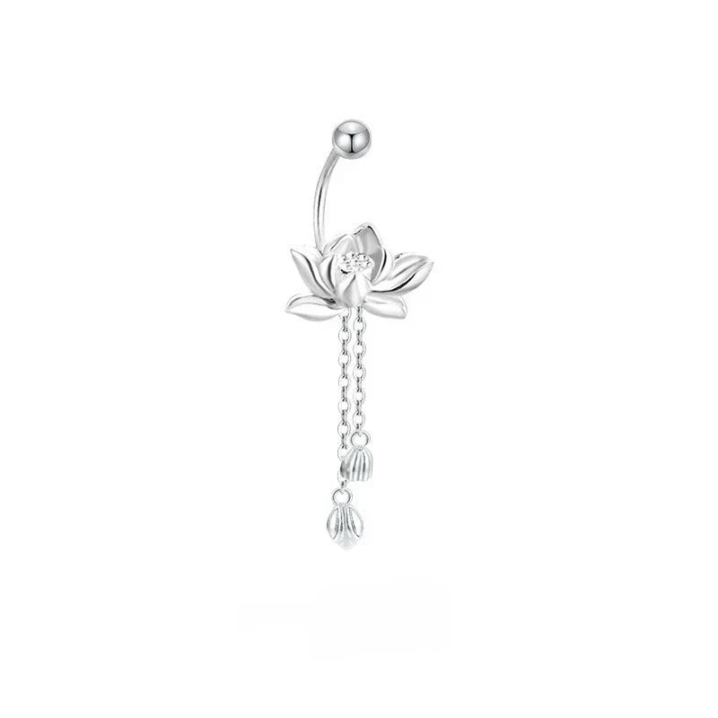 Close-up of the lotus motif on the Zen Lotus earrings