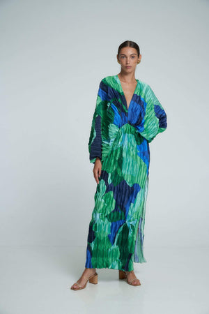 Isla Abstract Print Maxi Kaftan Dress