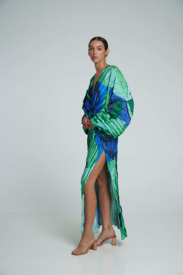 Isla Abstract Print Maxi Kaftan Dress