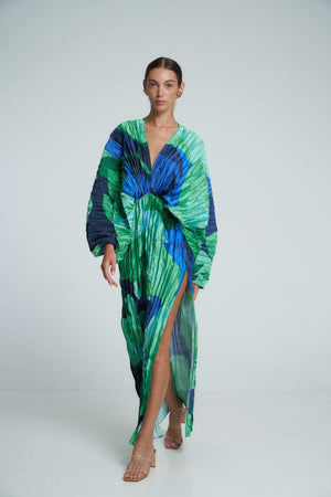 Isla Abstract Print Maxi Kaftan Dress