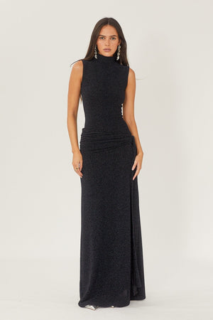 Aria Metallic Knit Maxi Dress
