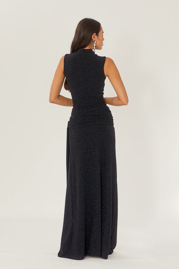 Aria Metallic Knit Maxi Dress