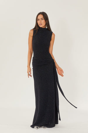 Aria Metallic Knit Maxi Dress