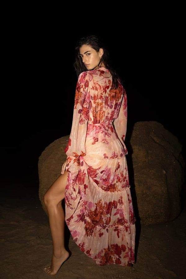 Elena Long Sleeve Floral Maxi Dress