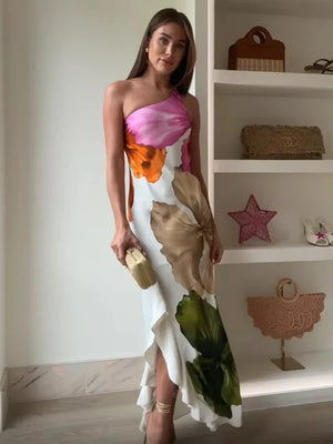 Liza Maxi Dress – Abstract Floral Print