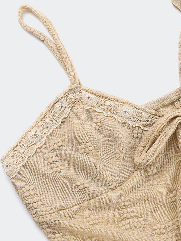 Luxe Halter Lace Top